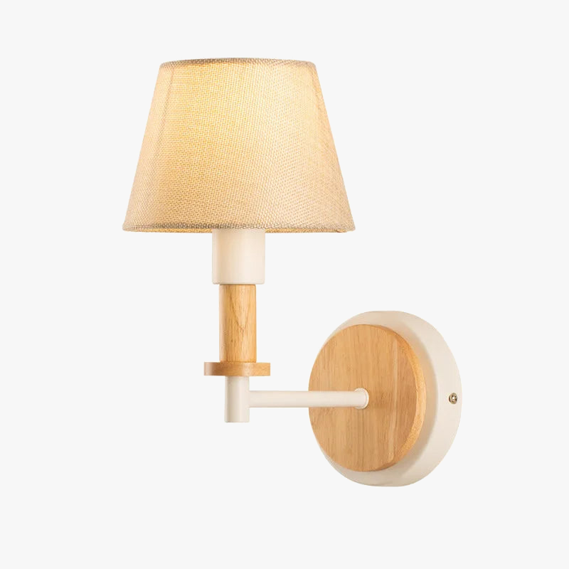 applique murale en bois nordique tête de direction led