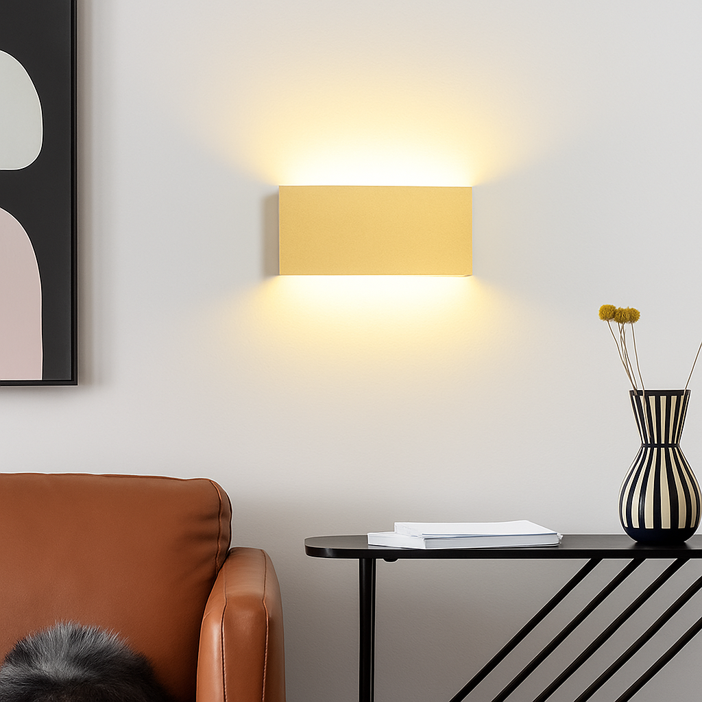 applique murale en brique dorée pour intérieur moderne éclairage led - vue 5 sur 9