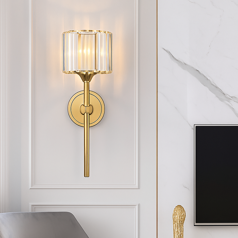 applique murale en cristal moderne pour décoration intérieure élégante