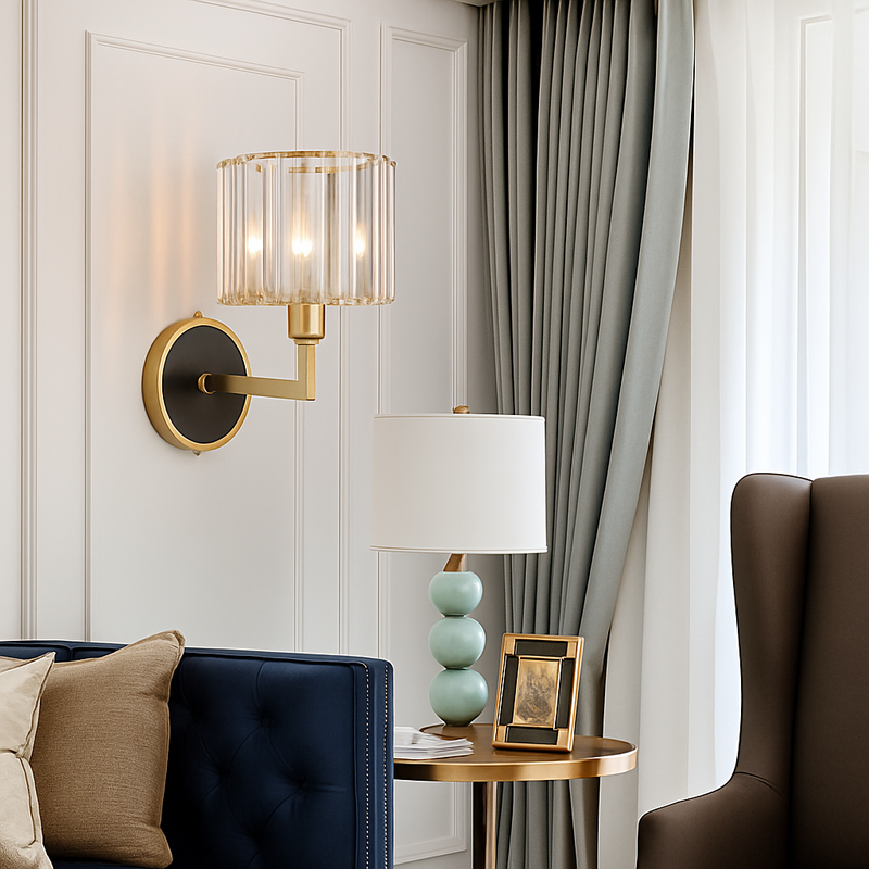 applique murale en cristal moderne pour décoration intérieure élégante