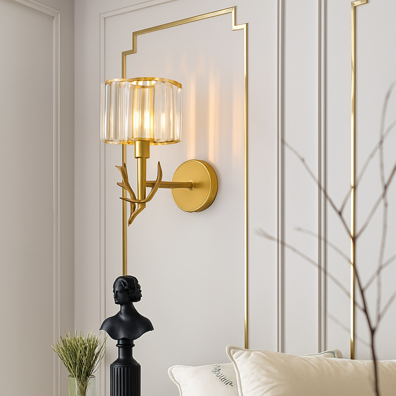 applique murale en cristal moderne pour décoration intérieure élégante