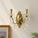 applique murale en cristal rétro en cuivre élégante et raffinée