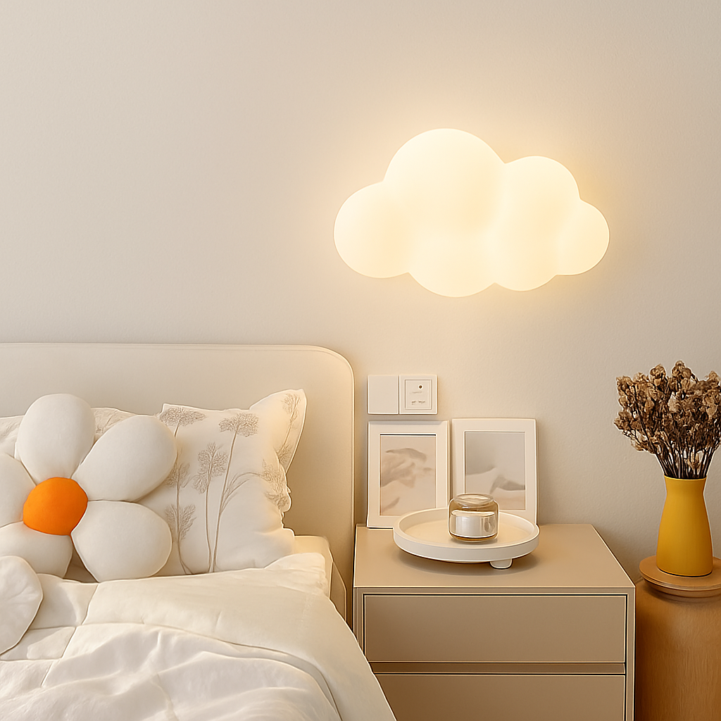 Applique murale en forme de nuage blanc pour chambre d'enfant - vue 6 sur 8