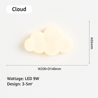 Applique murale en forme de nuage blanc pour chambre d'enfant