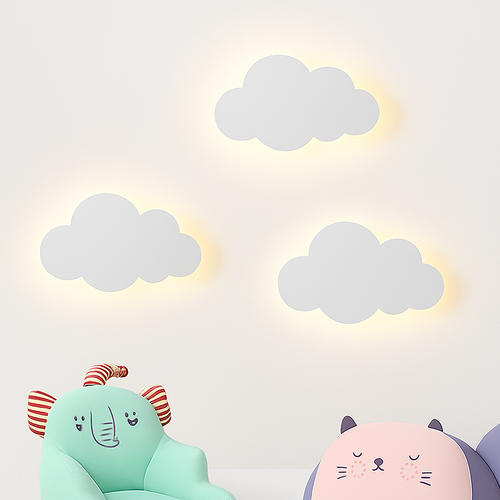 Applique murale en forme de nuage pour chambre de bébé