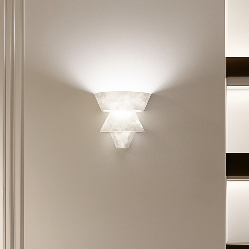 applique murale en marbre naturel design lumineux décoratif - vue 5 sur 8