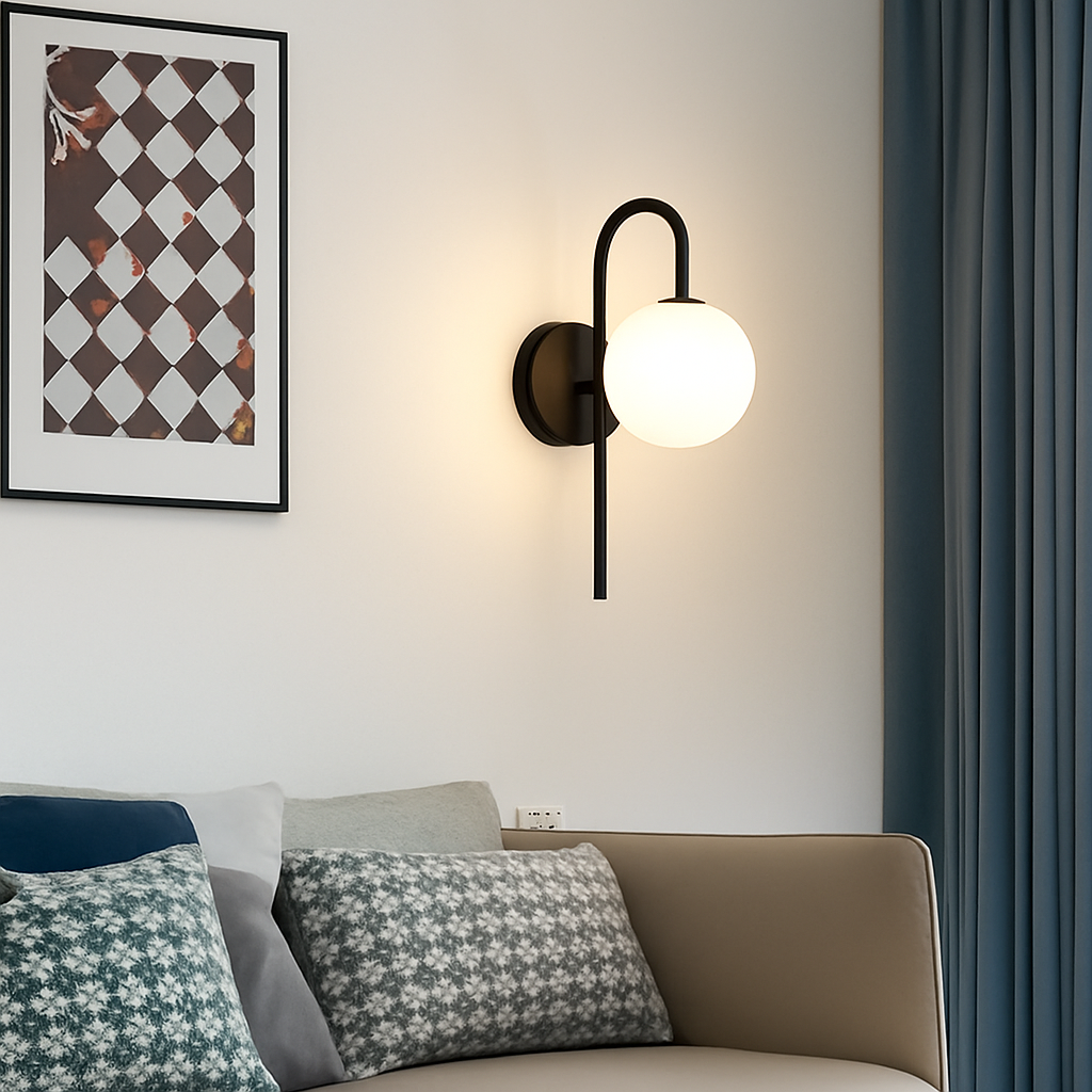 applique murale en verre pour éclairage intérieur élégant - vue 3 sur 7