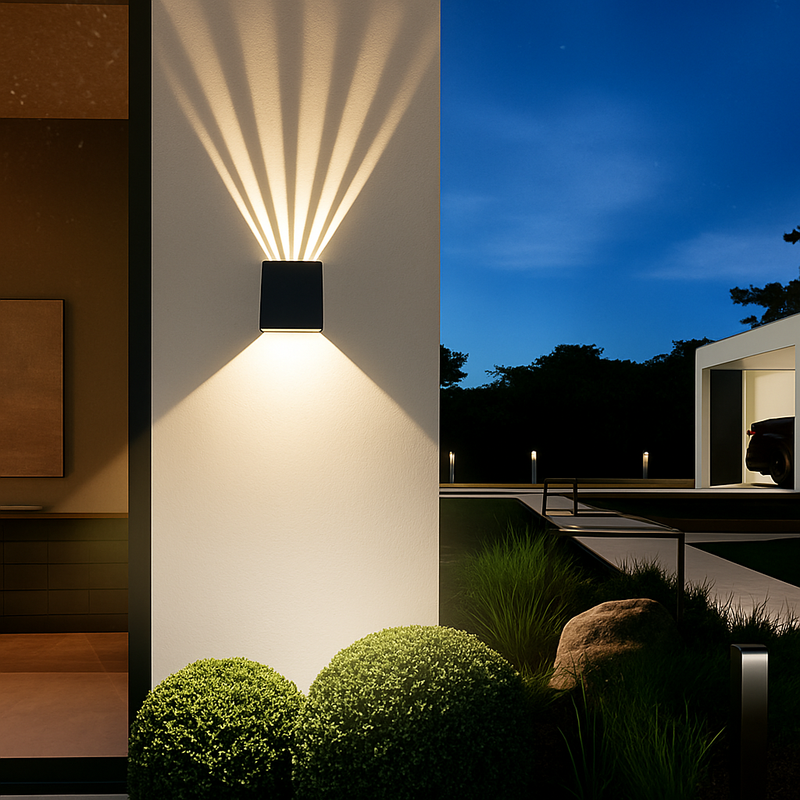 applique murale extérieure étanche double tête éclairage créatif