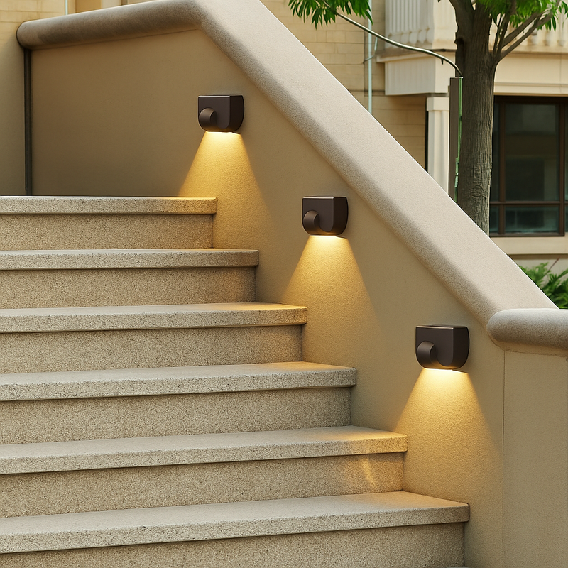 applique murale extérieure étanche double tête éclairage créatif