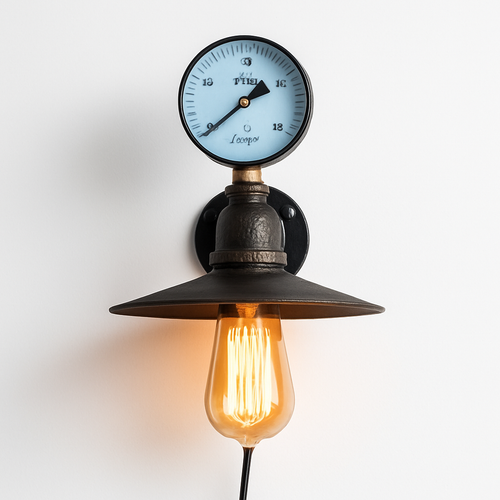 applique murale industrielle vintage en fer nordique pour bar café - vue 2 sur 6