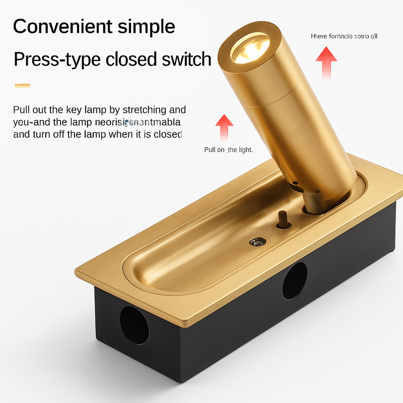 Applique murale intérieure 110-240V 3W avec chargement USB