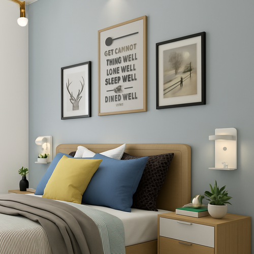 applique murale led avec chargeur usb et interrupteur décoratif