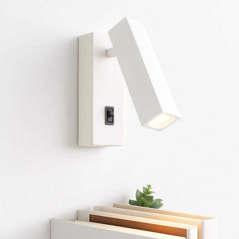 applique murale à led avec interrupteur et port usb rotative 350 degrés