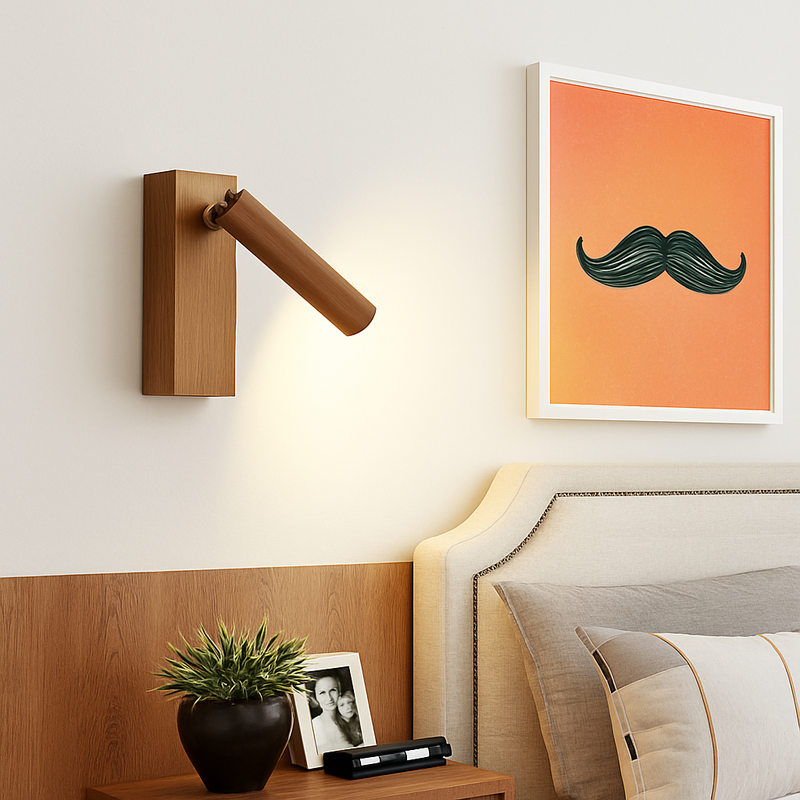 applique murale à led avec interrupteur et port usb rotative 350 degrés