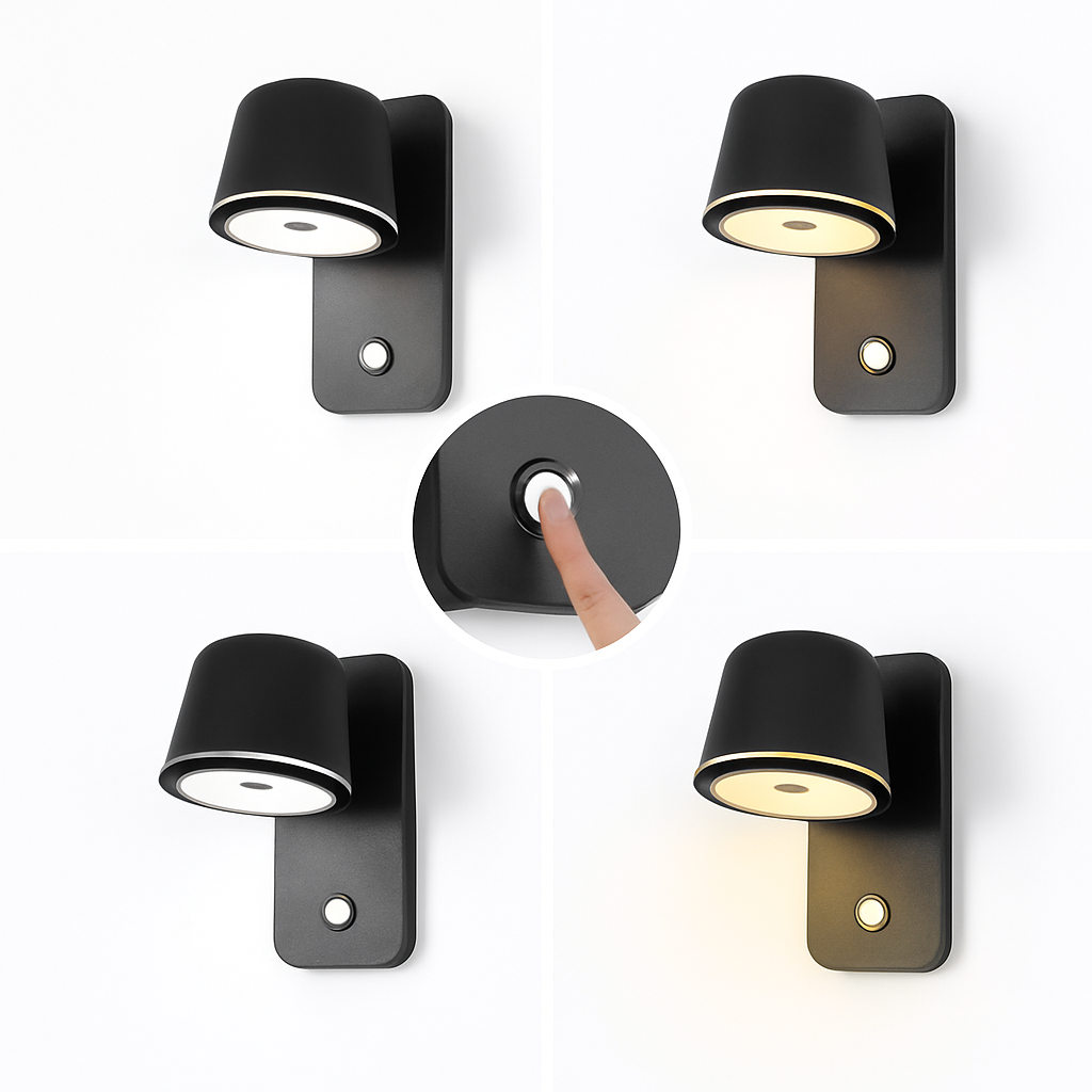 Applique murale LED avec variateur tactile et réglable Aisilan - vue 3 sur 8