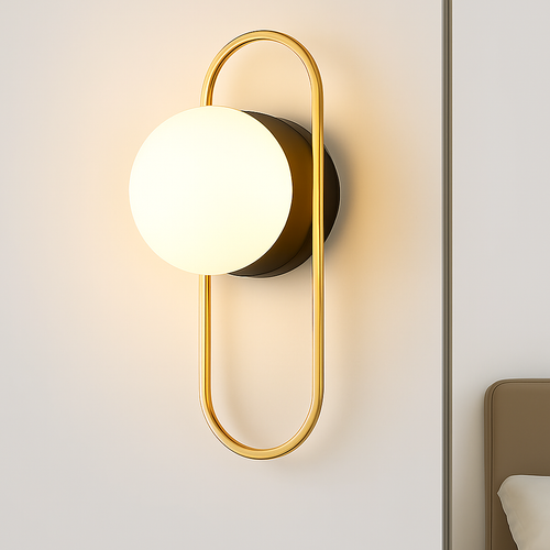 Applique murale LED boule de verre nordique pour salon intérieur chambre à coucher luminaire mural LED avec applique murale ampoule 7w G9 pour la maison - vue 4 sur 14