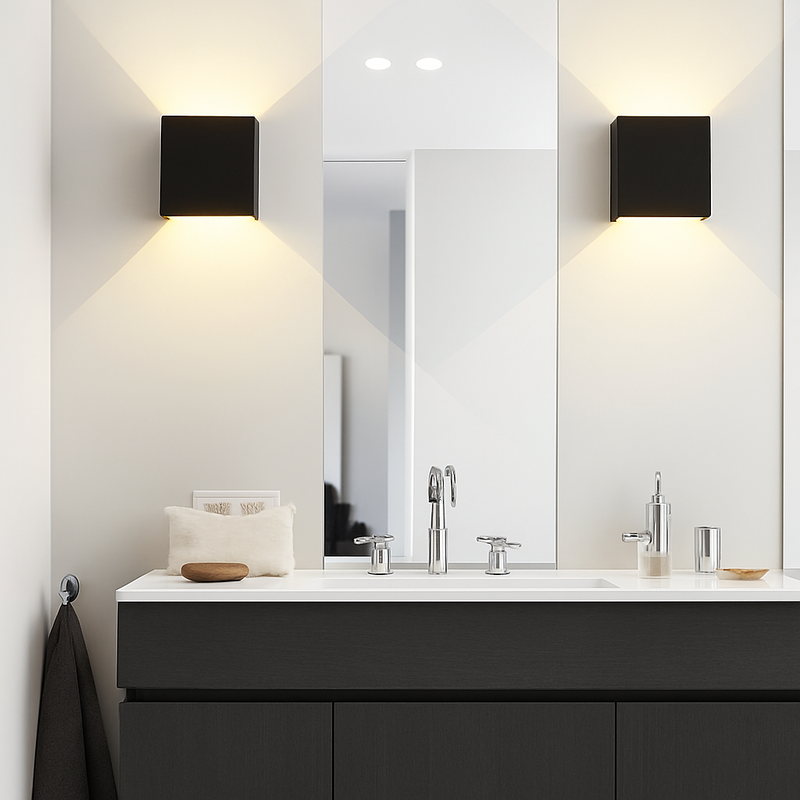 applique murale led carrées en aluminium pour décoration artistique