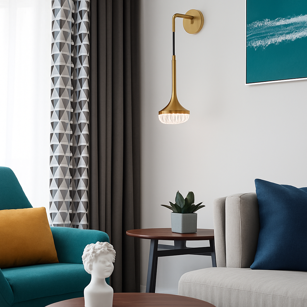 applique murale led cristal moderne style nordique décoratif - vue 5 sur 7