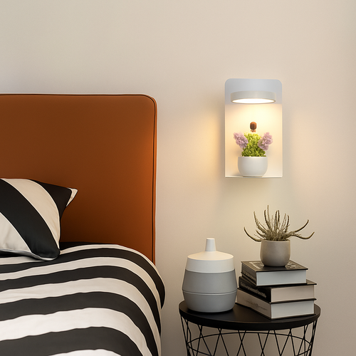 applique murale led décorative avec interrupteur et usb