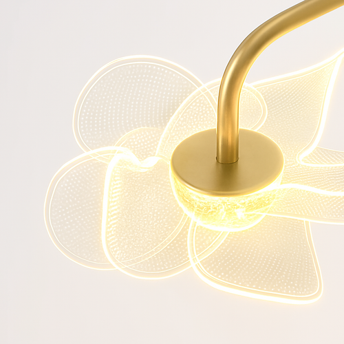 applique murale led de luxe en forme de fleur décorative - vue 4 sur 12