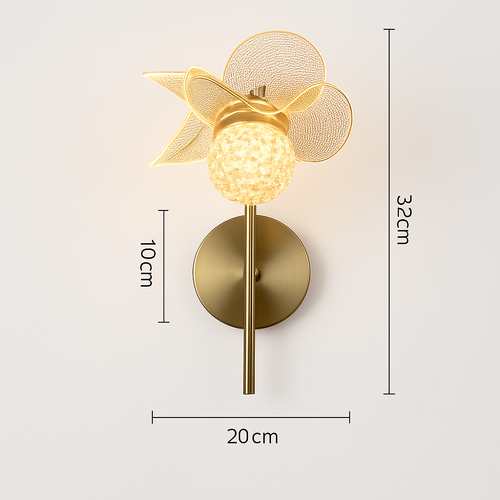 applique murale led de luxe en forme de fleur décorative - vue 13 sur 12