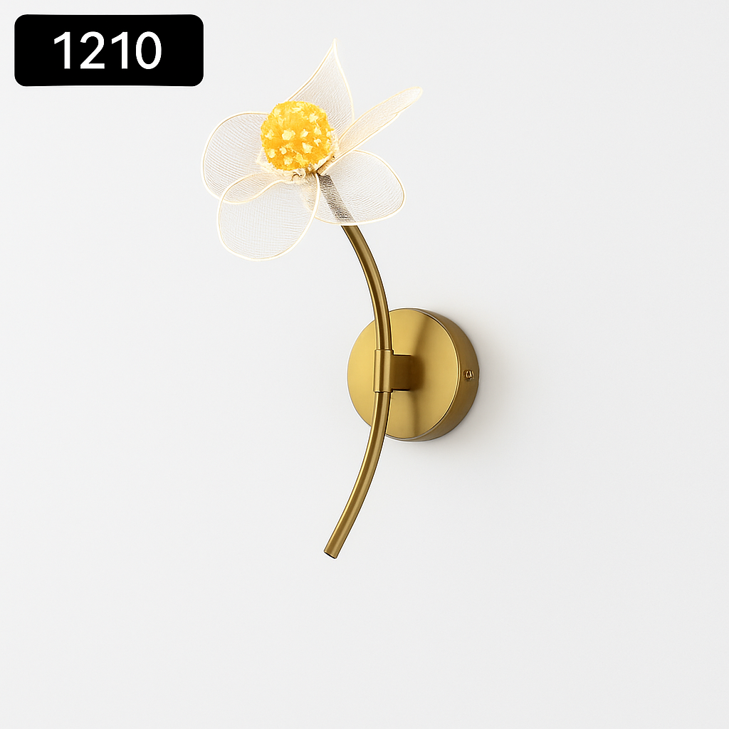 applique murale led de luxe en forme de fleur décorative - vue 9 sur 12