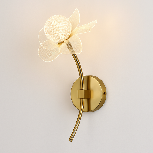 applique murale led de luxe en forme de fleur décorative - vue 11 sur 12