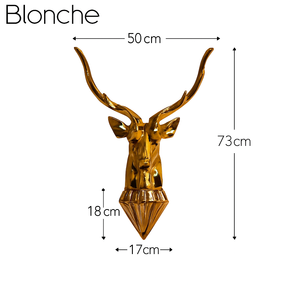 Applique murale LED design cerf (doré ou argenté) - vue 4 sur 7