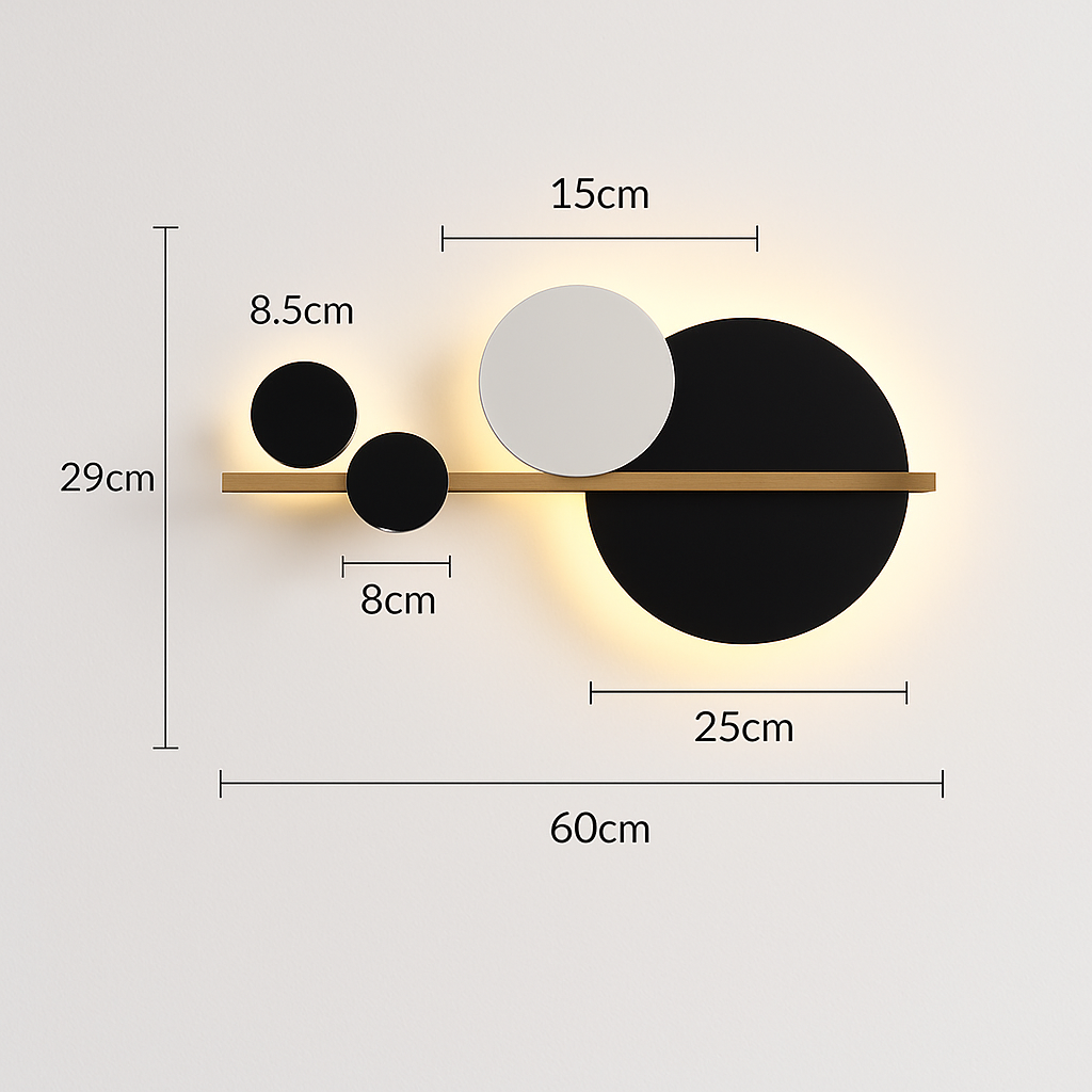 applique murale led design en métal pour décoration moderne - vue 17 sur 23