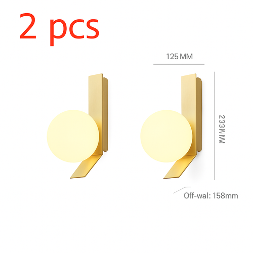 applique murale à led design minimaliste en verre pour intérieur - vue 8 sur 8