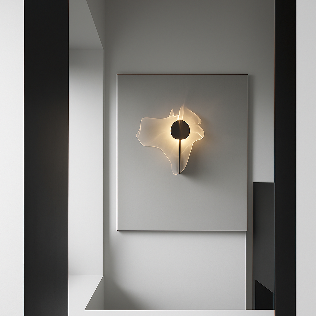applique murale led en acier inoxydable style science-fiction - vue 6 sur 7