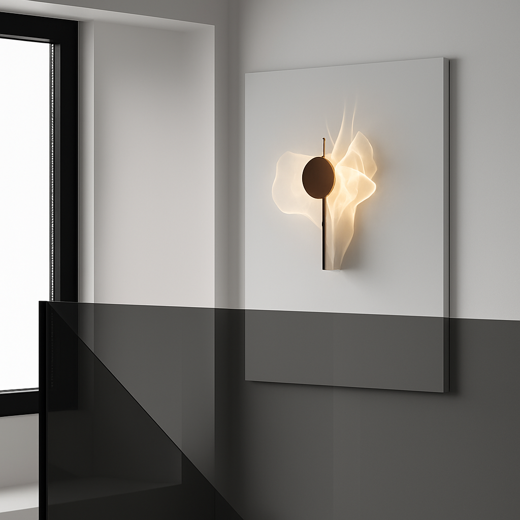 applique murale led en acier inoxydable style science-fiction - vue 7 sur 7