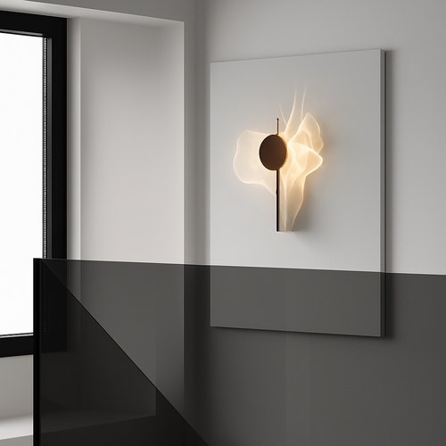applique murale led en acier inoxydable style science-fiction
