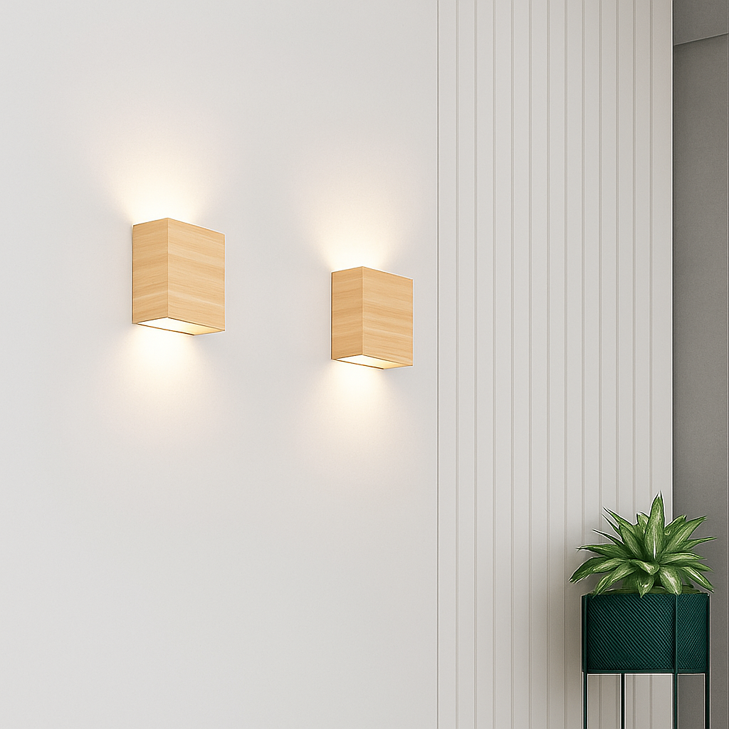 Applique murale Led en bois de couleur nordique - vue 4 sur 10