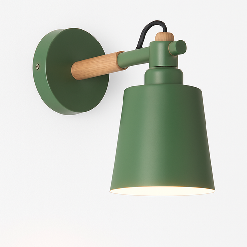 Applique murale LED en bois et métal Nordic