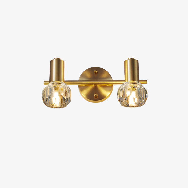 Aplique LED de lujo Altesse de cristal dorado