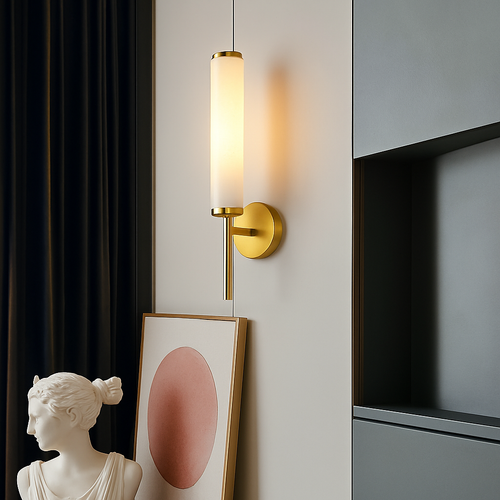 Applique murale LED en marbre naturel