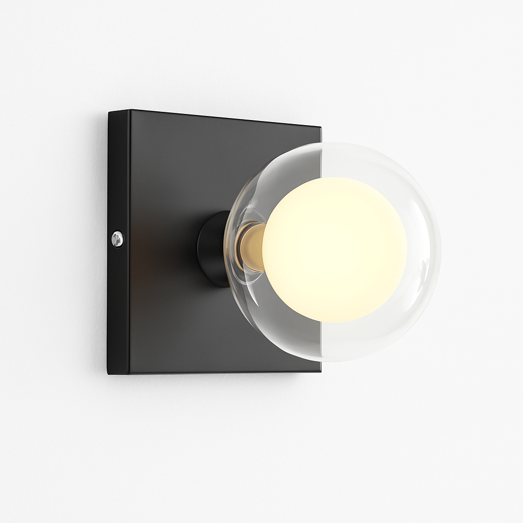 applique murale led en verre design moderne pour intérieur - vue 6 sur 10