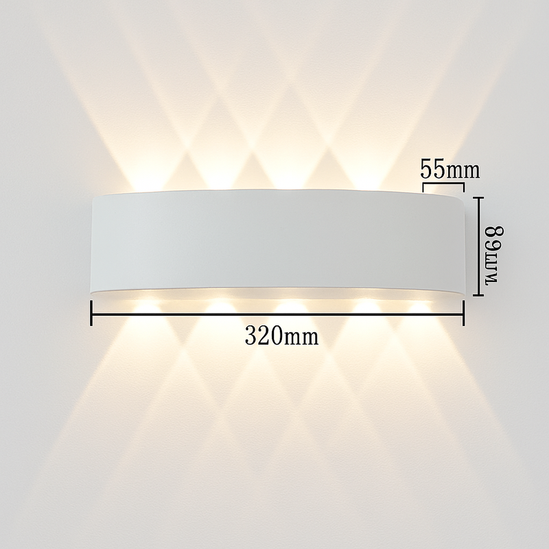 applique murale led extérieure en aluminium haute luminosité pour jardin et cour