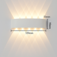 applique murale led extérieure en aluminium haute luminosité pour jardin et cour