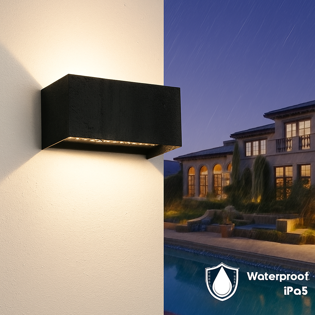 Applique murale LED haut et bas étanche IP65