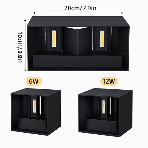 Applique murale LED haut et bas étanche IP65