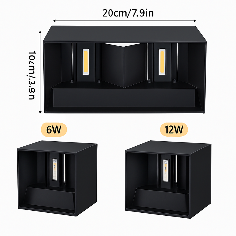 Applique murale LED haut et bas étanche IP65