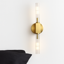 Applique murale led longue moderne en verre fer
