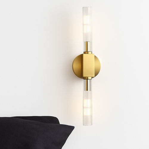Applique murale led longue moderne en verre fer - vue 2 sur 19
