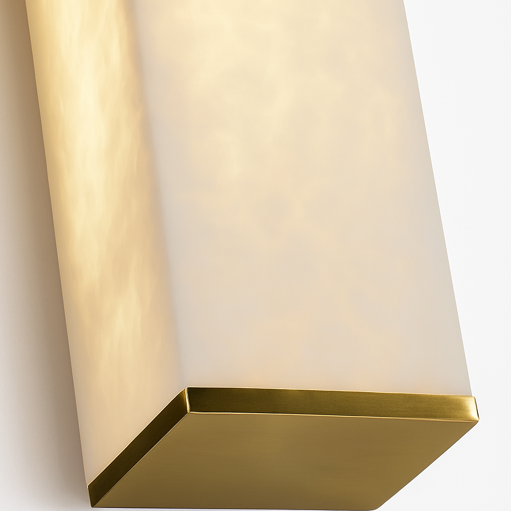 applique murale led marbre moderne en cuivre naturel - vue 7 sur 12