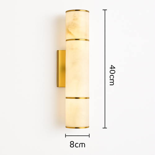 applique murale led marbre moderne en cuivre naturel - vue 10 sur 12
