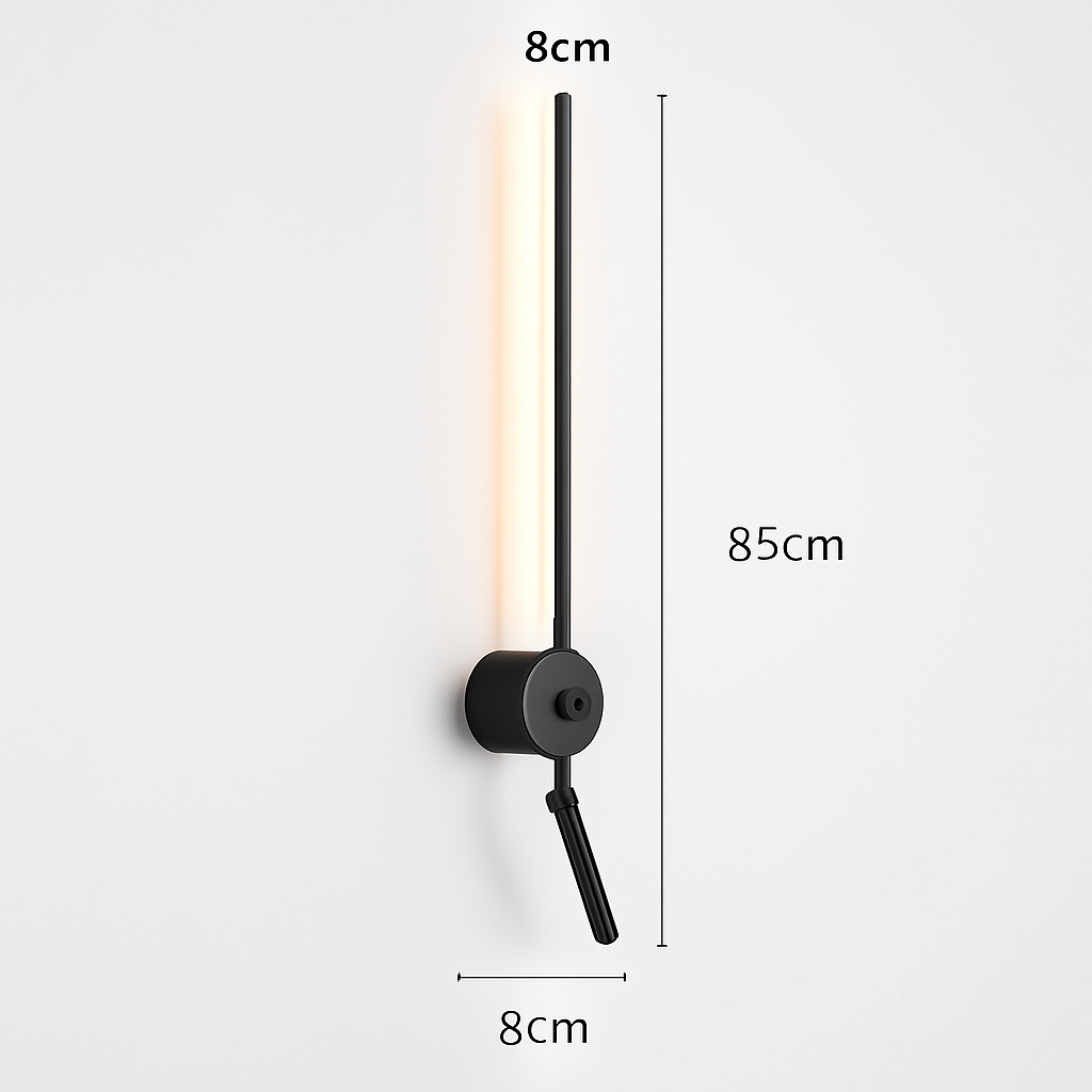 applique murale led minimaliste avec interrupteur angle réglable 3000k - vue 18 sur 18