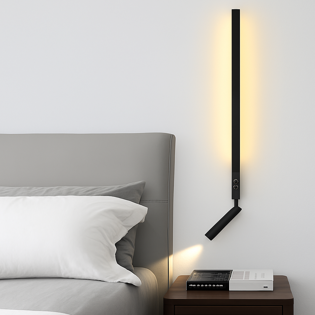 applique murale led minimaliste avec interrupteur angle réglable 3000k - vue 4 sur 18