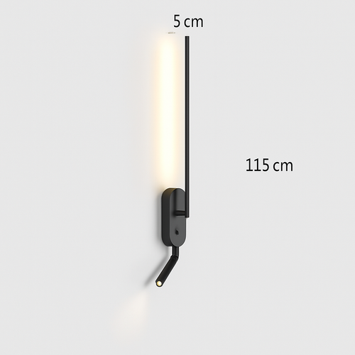 applique murale led minimaliste avec interrupteur angle réglable 3000k - vue 11 sur 18